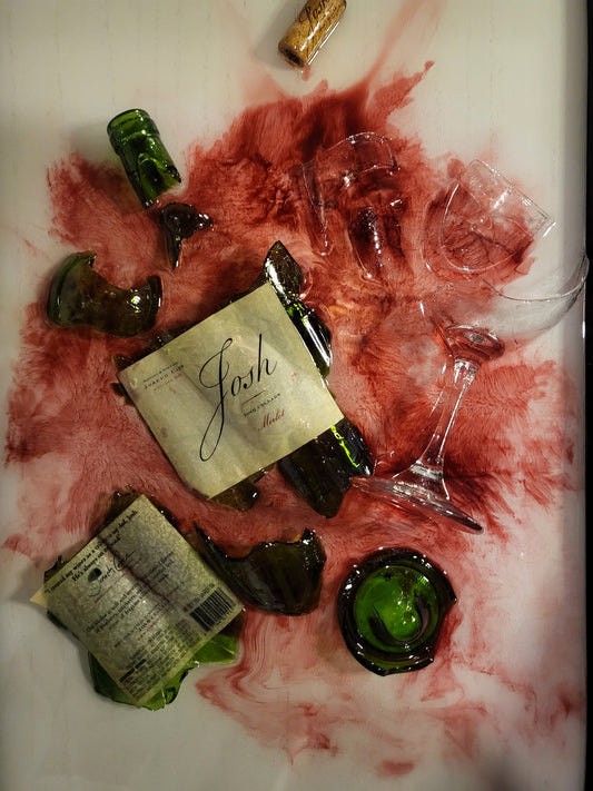 16x24 Josh Wine Framed Resin Art